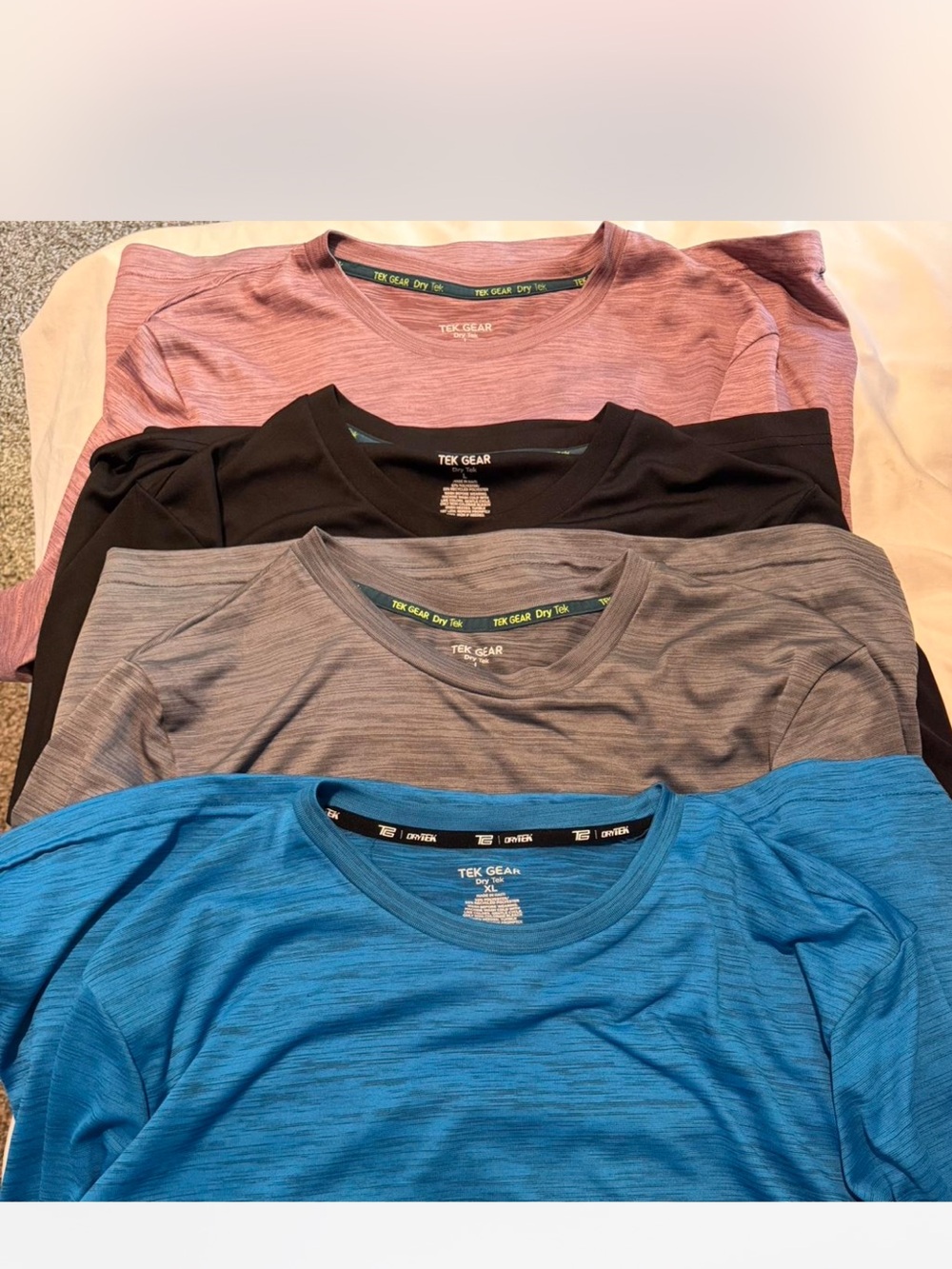 Mens Tek Gear workout shirts lot